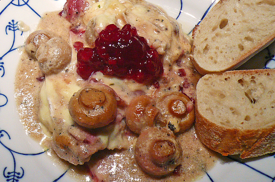 schnitzel with camembert
