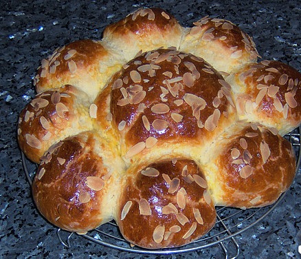 German Dreikoenigskuchen or Kings Cake