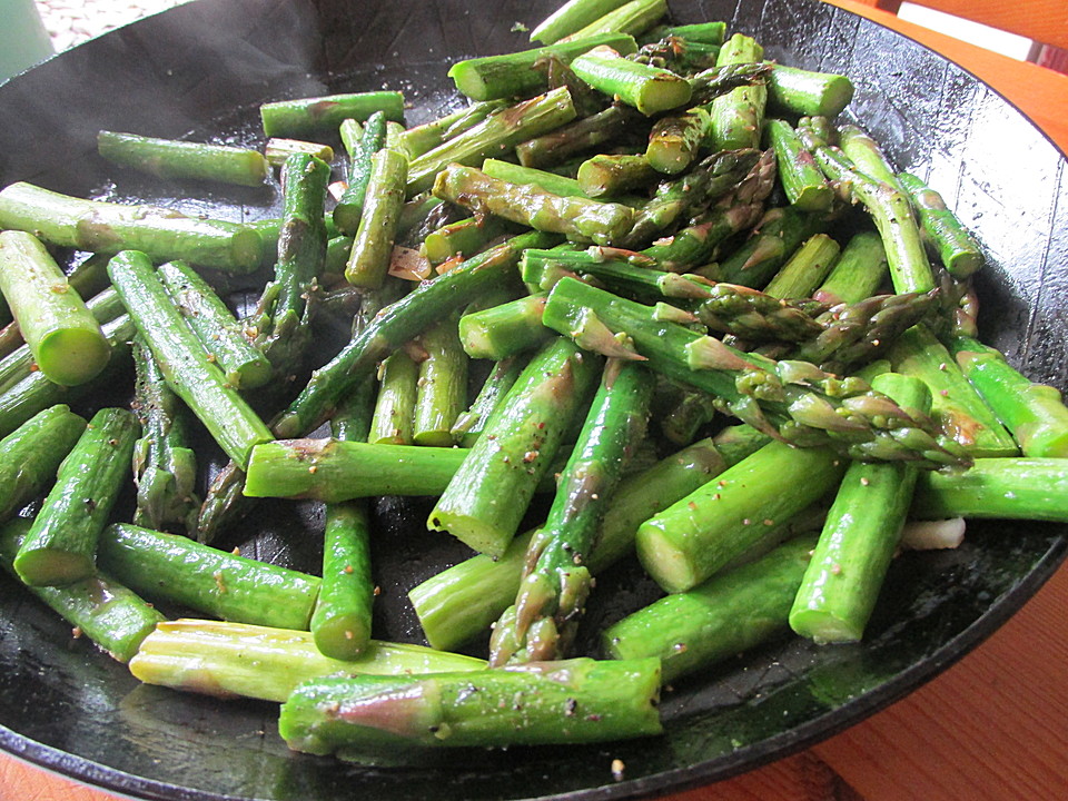 fried green asparagus