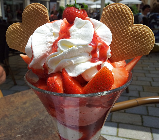 German Strawberry Ice Cream Cup