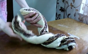 Almond Marzipan Braided Bread 
