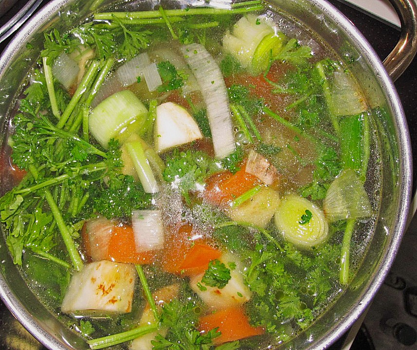 home made vegetable broth