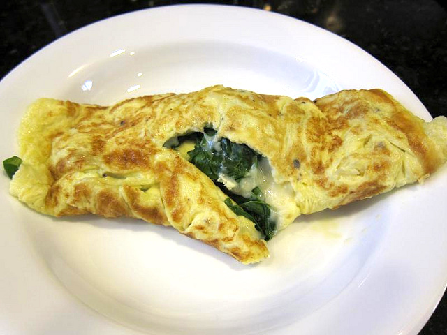 german spinach omelette