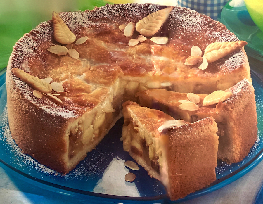 classic german apple cake covered