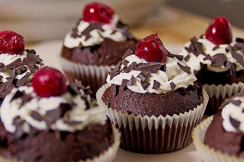 black Forest cupcakes