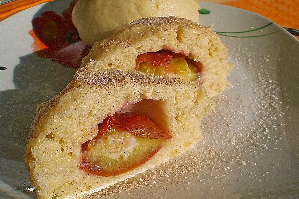 Plum Dumplings from Yeast Dough